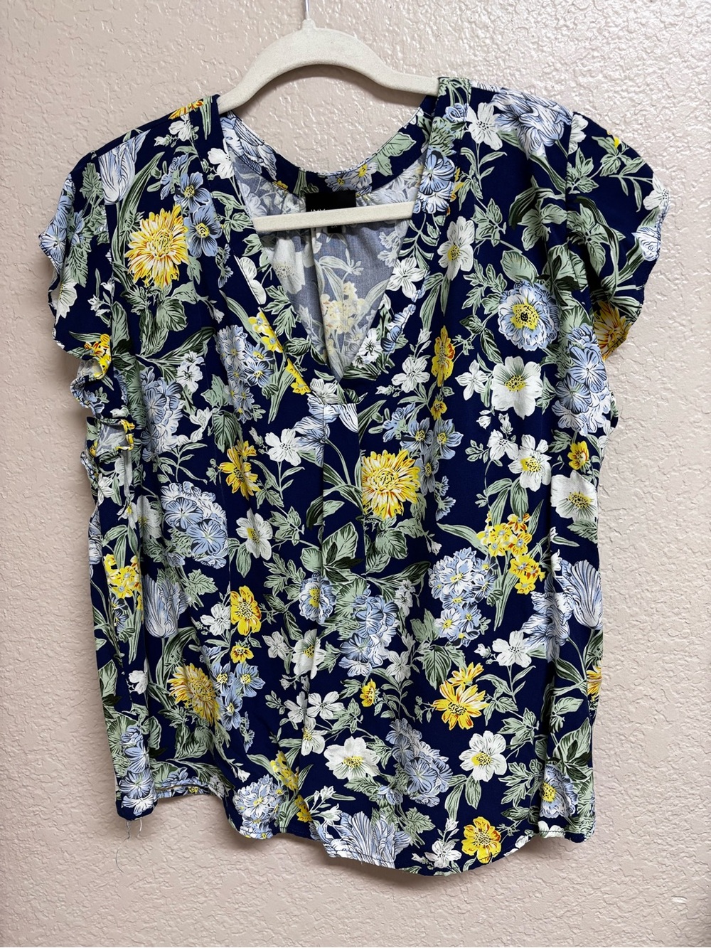 Jones New York plus size rayon floral pullover blouse